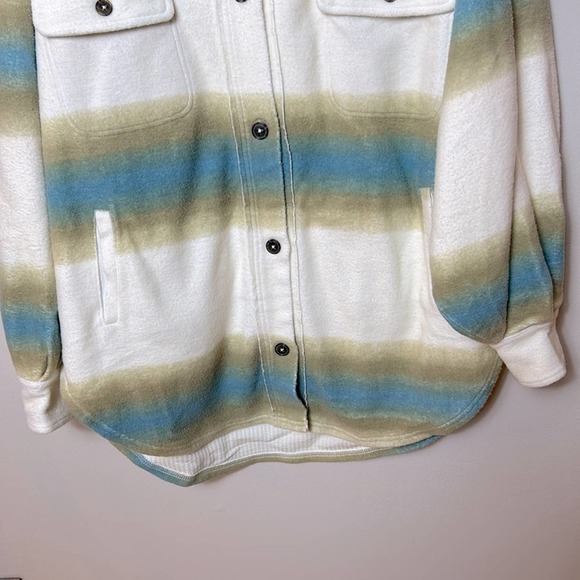 NEW Free People Ruby West Coat thermal lined shacket shirt jacket in Ivory combo - Picture 6 of 14